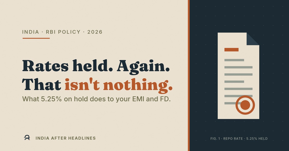 An official document with a terracotta seal — the RBI's June 2026 policy resolution
