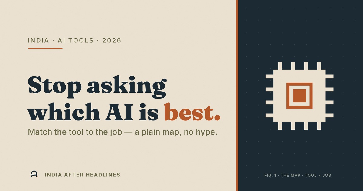 A microchip with a glowing terracotta core — choosing the right AI for the job